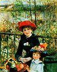 Pierre Auguste Renoir Two Sisters on the Terrace painting